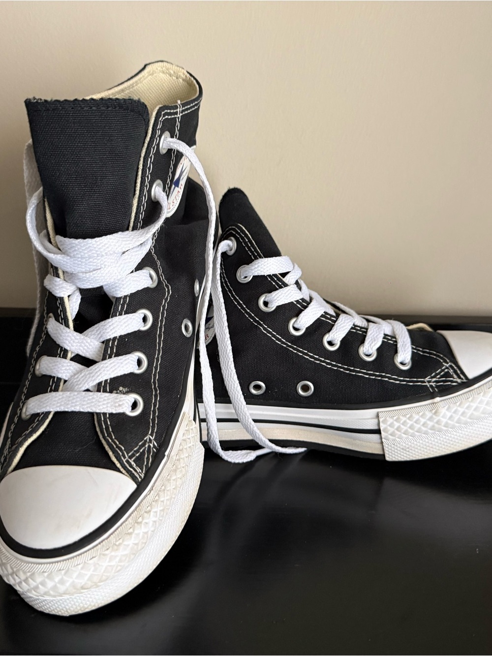 Converse Chuck Taylor Street High Tops Black Sole Youth 3 Women’s 5 ⭐